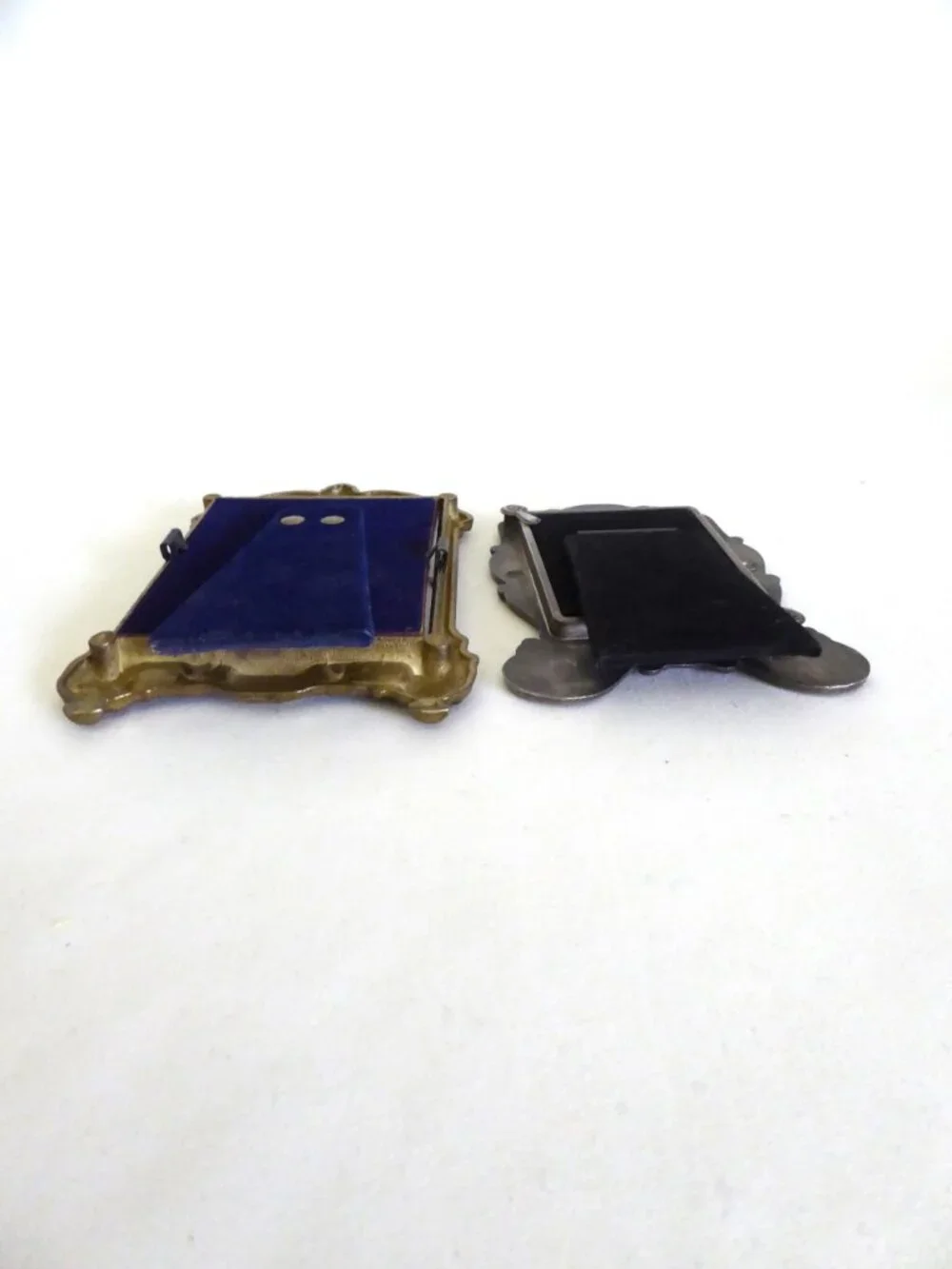 VINTAGE ANTIQUE SMALL PEWTER BRASS METAL DECORATIVE FRAMES VICTORIAN